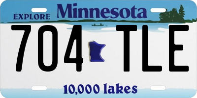 MN license plate 704TLE