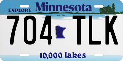 MN license plate 704TLK