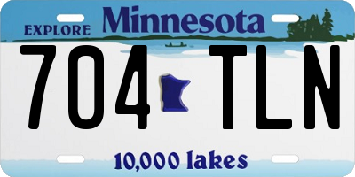 MN license plate 704TLN