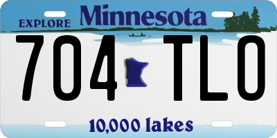 MN license plate 704TLO