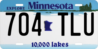 MN license plate 704TLU