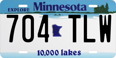 MN license plate 704TLW
