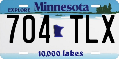 MN license plate 704TLX