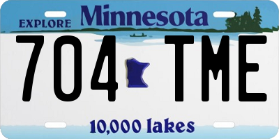 MN license plate 704TME
