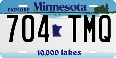 MN license plate 704TMQ
