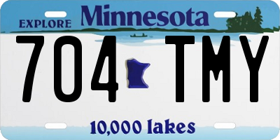 MN license plate 704TMY