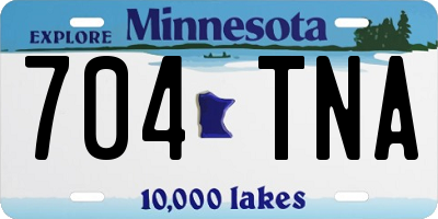 MN license plate 704TNA