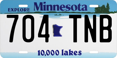 MN license plate 704TNB