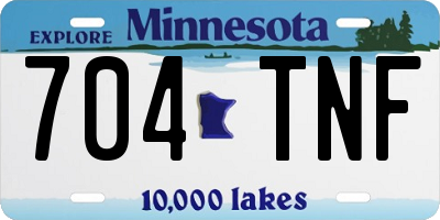 MN license plate 704TNF