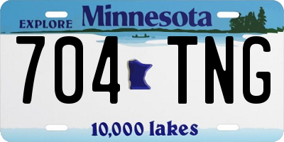 MN license plate 704TNG