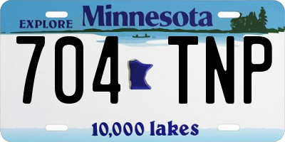 MN license plate 704TNP