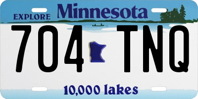 MN license plate 704TNQ