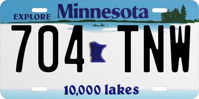 MN license plate 704TNW