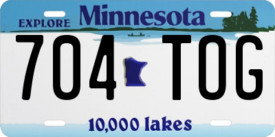 MN license plate 704TOG