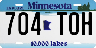 MN license plate 704TOH