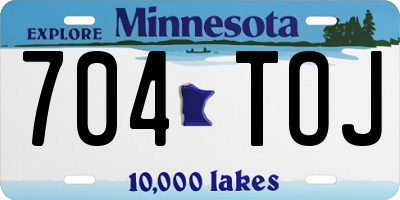 MN license plate 704TOJ