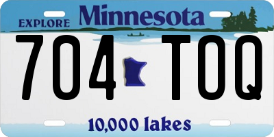MN license plate 704TOQ