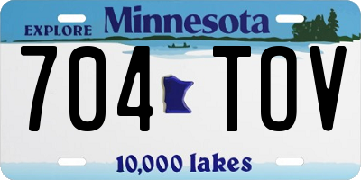 MN license plate 704TOV