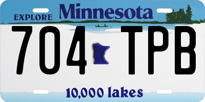 MN license plate 704TPB
