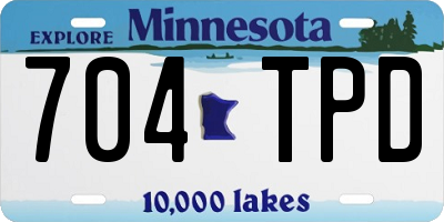 MN license plate 704TPD