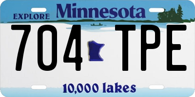 MN license plate 704TPE