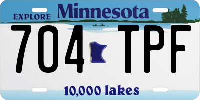 MN license plate 704TPF