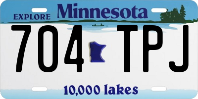 MN license plate 704TPJ