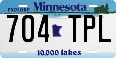 MN license plate 704TPL