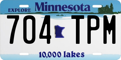 MN license plate 704TPM