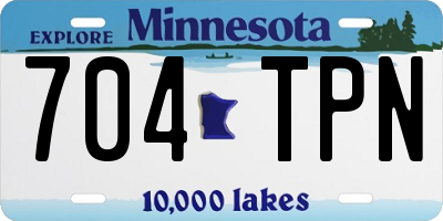 MN license plate 704TPN
