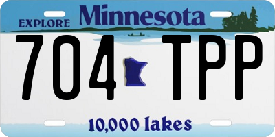 MN license plate 704TPP