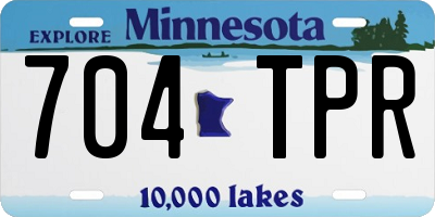 MN license plate 704TPR