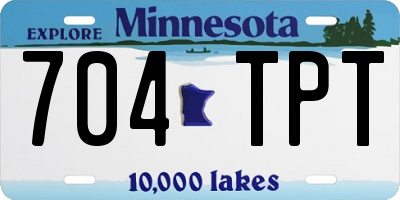 MN license plate 704TPT