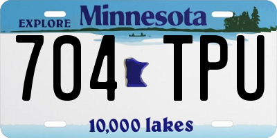 MN license plate 704TPU