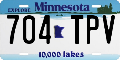 MN license plate 704TPV