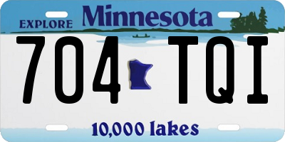 MN license plate 704TQI