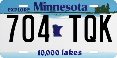 MN license plate 704TQK