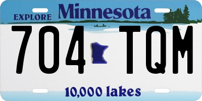 MN license plate 704TQM