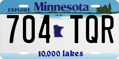 MN license plate 704TQR