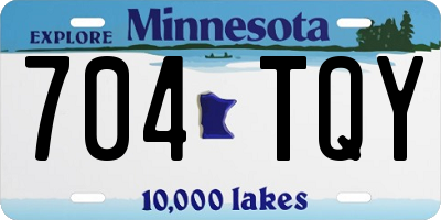 MN license plate 704TQY