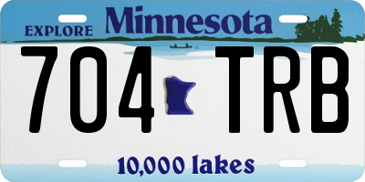 MN license plate 704TRB