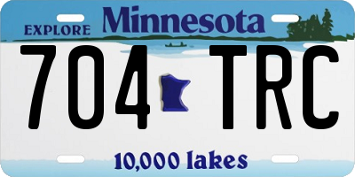 MN license plate 704TRC