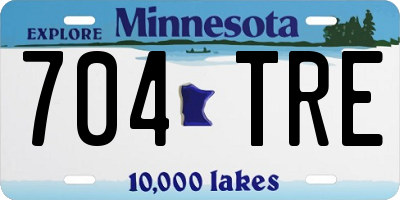 MN license plate 704TRE