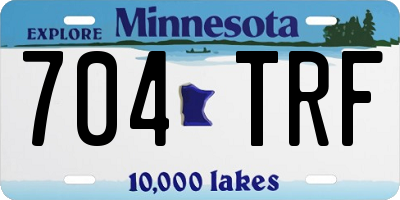 MN license plate 704TRF