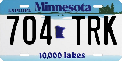 MN license plate 704TRK