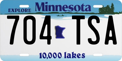 MN license plate 704TSA