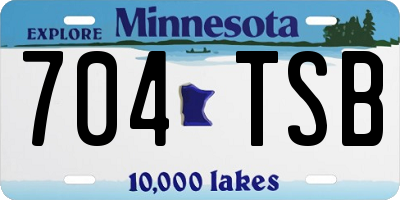 MN license plate 704TSB