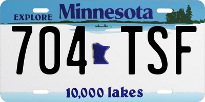 MN license plate 704TSF
