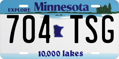 MN license plate 704TSG