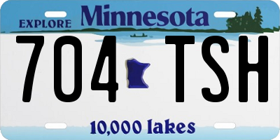 MN license plate 704TSH